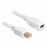 DisplayPort mini M / F 2.0m, D = 5.5mm Gold, Standart, белый