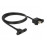 USB2.0 A-> microB F / F, 1.00m D = 4.5mm AWG28 Panel Mount, HQ, черный