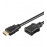 HDMI M / F 2.0m, HS + HEC + ARC D = 6.0mm Gold, Standart, черный