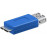 USB3.0 A-> microB F / M, адаптер Nickel-plated, HQ, синий