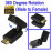 HDMI M / F прямой, 180ё + 180ё поворотный Gold, Standart, черный
