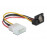 MoleX-> SATA 15p M / F, 0.15m 90ёвверх 4pin Latch, HQ