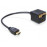 HDMI-> DVI M / F Splitter, + HDMI / F 0.2m Gold, Standart, черный