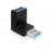 USB3.0 A M / F, угловой 90ёвниз, Standart, черный