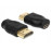 HDMI-> micro M / F, адаптер прямой Gold, Standart, черный