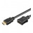 HDMI M / F 3.0m, HS + HEC + ARC D = 6.0mm 4K Gold, Standart, черный