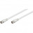 RF: F M / M 2.5m, 75 Ohm 2xShielded D = 5.3mm Coax, Standart, белый