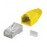 FreeEnd-> RJ45 FTP5e, коннектор + колпачок Yellow, HQ, желтый