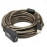 USB2.0 A M / F Active 20.0m, D = 5.0mm AWG24 + 26 Ferrite, Standart, черный