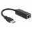 USB3.0 A-> RJ45 GigaLAN M / F, WOL USB-powered Realtek, Standart, черный