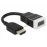 HDMI-> VGA HD15 VGA-экран, 0,15m, Pas + Audio adapter, Standart, черный