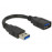 USB3.0 A M / F 0.15m, AWG24 + 28 D = 5.5mm, Standart, черный