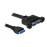 USB3.0 A-> Pinheader, x2 0.45m под планку, Standart, черный