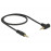 Jack 3.5mm 4pin M / M 0.5m, AWG24 90ё Gold, HQ, черный