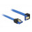 SATA 7p M / M 0.2m, 90ёвниз-прямо Latch 6Gbps Gold, Standart, синий