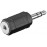 Jack 2.5mm 3pin-> 3.5mm 3pin F / M, адаптер Stereo Plastic, HQ, черный