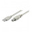 USB2.0 A-> B M / M 3.0m, AWG28 2xShielded D = 4.5mm Cu, HQ, серый