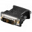 DVI-> VGA HD15 M / F, адаптер прямой 12 + 5 Nickel Gold, Standart, черный