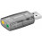 USB2.0 A-> Jack 3.5mm 3pinx2 M / F, SoundCard 3D In / Out Tenx, Standart, серый