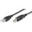 USB2.0 A-> B M / M 1.8m, AWG24 + 28 2xShielded D = 4.2mm Cu, Standart, черный