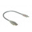 USB2.0 A-> Jack DC M / M, 3.5x1.3mm 0.5m Power D = 3.0mm, Standart, прозрачный