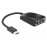 USB3.0 A-> RJ45 GigaLAN M / F, x2Gigabit 10/100 / 1000Mb 0.25m, Standart, черный