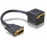 HDMI-> DVI F / M Splitter, + DVI / F 0.2m Gold, Standart, черный