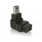 USB2.0 mini 5p M / F, 90ёвниз адаптер, Standart, черный
