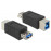 USB3.0 A-> B F / F, Nickel-plated, Standart, черный