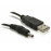 USB2.0 A-> Jack DC M / M, 3.5x1.3mm 1.5m Power D = 3.0mm, Standart, черный