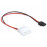 MoleX-> SATA 6p M / F, 0.24m PowerSlimSATA прямой 2pin, Standart