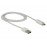 USB2.0 A-> microB M / M 1.0m, LED indicator Volt + Ampere displa, HQ, белый