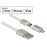 USB2.0 A-> microB M / M 1.0m, + microB adapter AWG28 Slim Cu, Standart, белый