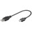 USB2.0 A-> microB M / M 0.15m, зарядки AWG28 / 2C (7 / 0.12mm) Silver, HQ, черный
