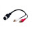 DIN-> RCAx2 F / M, 0.2m 5pin Left / Right Y-form Gold, Standart, черный