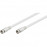 RF: F M / M 1.5m, 75 Ohm 2xShielded D = 5.3mm Coax, Standart, белый