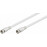 RF: F M / M 5.0m, 75 Ohm 2xShielded D = 5.3mm Coax, Standart, белый