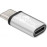 USB-C-> 2.0microB M / F, (USB2.0) адаптер Silver, HQ, серебряный