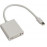 DisplayPort mini-> DVI M / F, Pas (DVI-монитор) 0.15m Nickel, Standart, белый