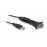 USB2.0 A-> COM / DB9, адаптер + кабель 0.8m FTDI Nut, HQ, черный