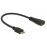 HDMI-> mini F / M, 0.23m Gold D = 4.8mm, HQ, черный