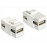 USB2.0 A F / F Keystone, прямой, HQ, белый
