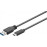 USB-C-> 3.0A M / M 0.2m, (USB3.0) 3xShield AWG28 D = 4.0mmCu, HQ, черный