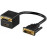 HDMI-> DVI F / M Splitter, + DVI / F 0.2m Gold, HQ, черный