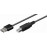 USB2.0 A-> B M / M 0.5m, AWG28 EASY 2xShielded Cu, Standart, черный