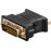 DVI-> VGA HD15 M / F, адаптер прямой 24 + 5 Nickel Gold, Standart, черный