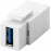 USB3.0 A F / F Keystone, Modul, HQ, белый