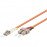 FiberOptic LC-> SC 0.5m, M = 50/125 Multimode Duplex OM2, Standart, оранжевый